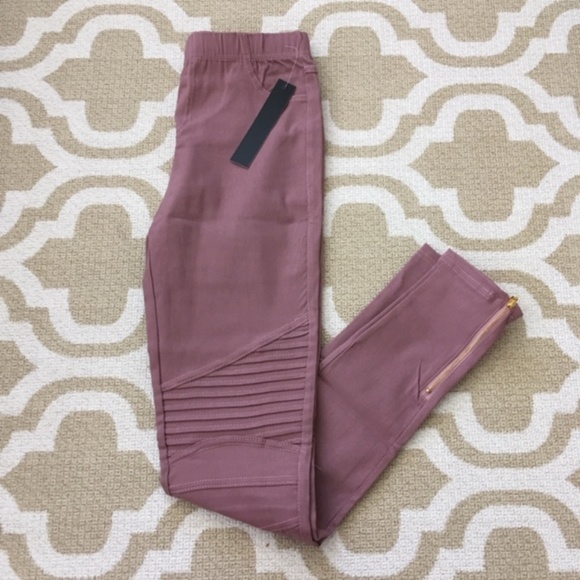 🛍 Pink Moto Pull-On Ponte Pants - Picture 2 of 5